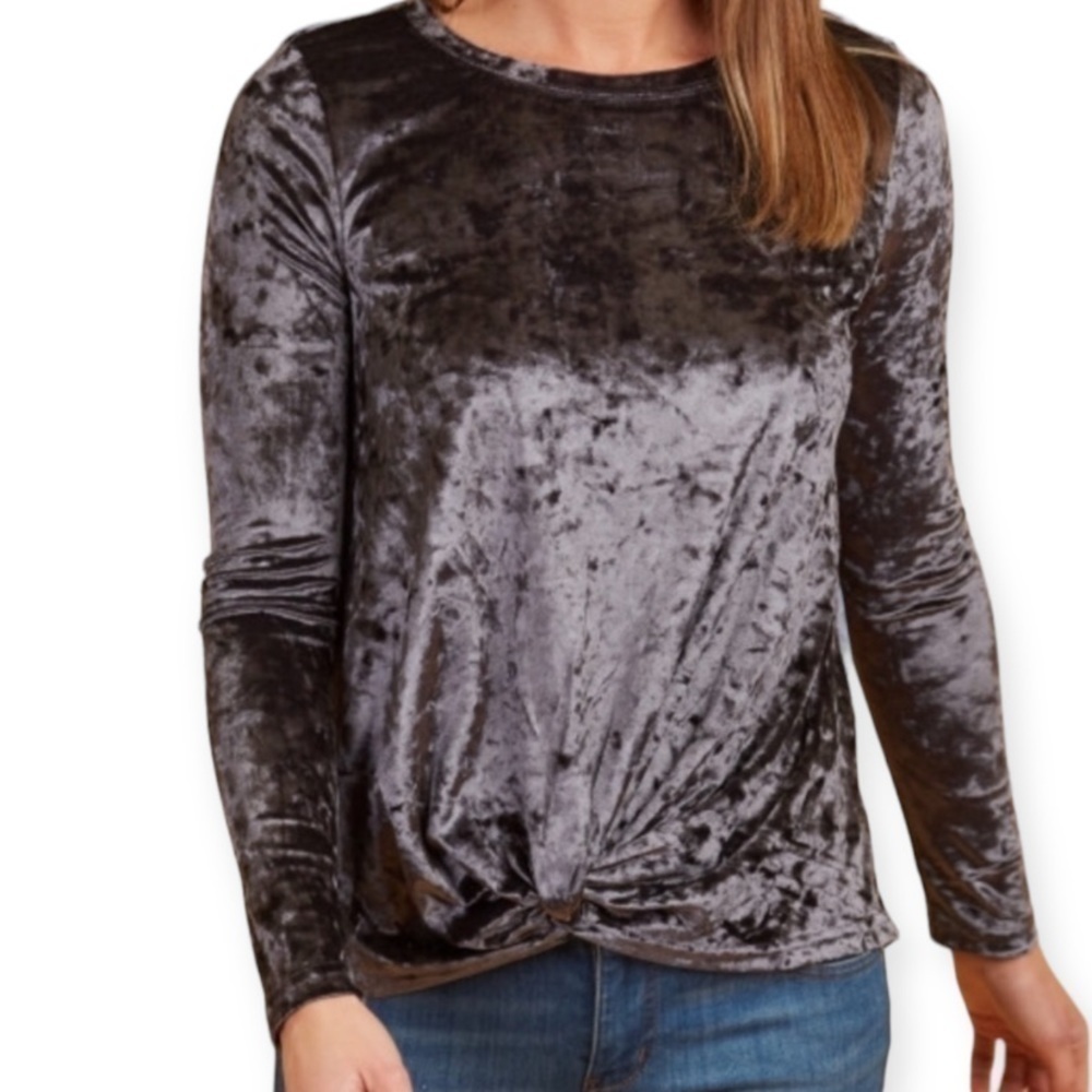 ๐
บaltarโd State Velvet Valley Top Long Sleeve Gray S